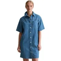 Marc O'Polo DENIM Hemdblusenkleid mit recyeltem Leinen-Garn