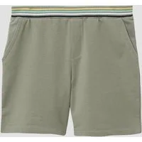 s.Oliver Shorts Leggings Sweat-Bermuda mit Wide Leg und Kontrastdetails