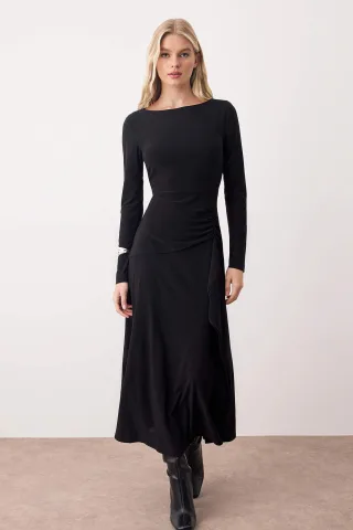 Langes, flaches A-Linien-Maxikleid für Damen, sowohl für Tag als auch für Nacht