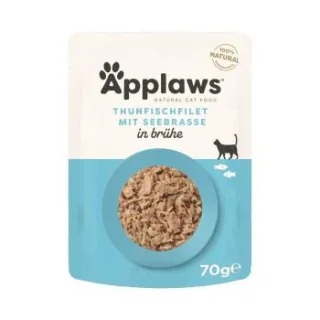 Applaws Nassfutter Katze Adult Thunfisch und Seebrasse 48x70 g