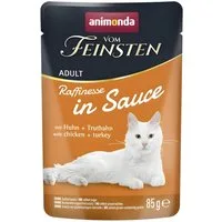 Animonda Vom Feinsten Raffinesse in Sauce Adult mit Huhn + Truthahn 85 g - 24 S, Nassfutter für: Katze
