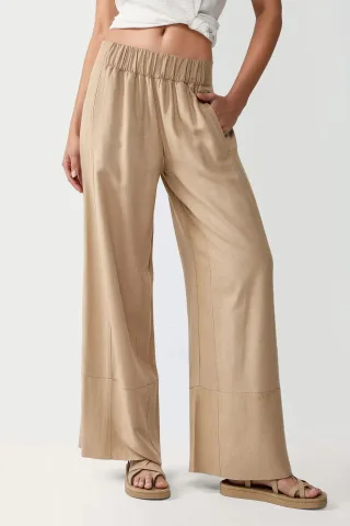Weite Bein Gummibund Hose