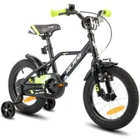 HILAND Kinderfahrrad Hawk 12 14 16 20 Zoll Kinderfahrrad für Jungen 3-10 Jahre, mit Stützrädern, V Bremseund Rücktrittbremse, Hilfsrad, Kotflügel