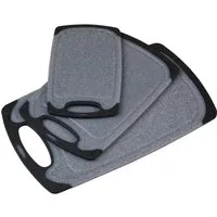 KESPER® Schneidebrett mit Saftrille und Antirutsch, Kunststoff, (Set, 3-St), 3 verschiedene Größen