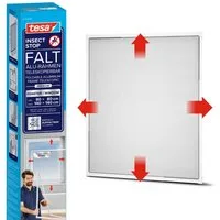 tesa Insektenschutz-Fensterrahmen FALT Alu Rahmen teleskopierbar Premium, (Packung, 1-St., Teleskop Alu Rahmen), Alu Insektenschutz 80 cm x 80 cm bis 140 cm x 140 cm