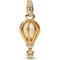 Pandora Charm Kristall Charm-Funkelnder Klarer Heißluftballon Goldfarben