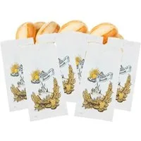 Lauroo Frischhaltebeutel Bäcker-Faltenbeutel Papier TYP 422 (14 + 6 x 28 cm) - 1000 Stück