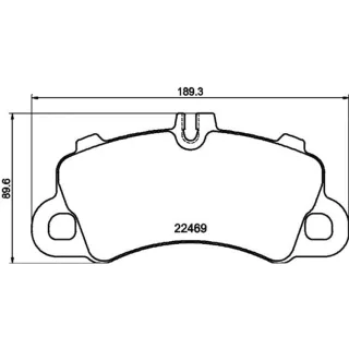 Hella Bremsbel?ge vorne Porsche Cayenne Macan 8DB355039-101