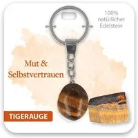 bb Klostermann Schlüsselanhänger Set Edelstein Schlüsselanhänger Tigerauge Mut und Selbstvertrauen