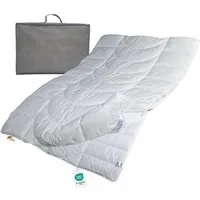 Sympathica 4-Jahreszeitenbett Extra warme 4 Jahreszeiten Bettdecke Sommerbett Winterbett 135x200, Füllung: 100% Klimafaser, Softpolyester, Bezug: Microfaser, Öko-Test-Auszeichnung