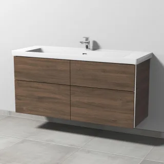 Sanipa 3way Waschtischunterbau zu Villeroy & Boch Subway 3.0 Waschtisch mit 4 Auszügen, Eiche-Arizon BR85080