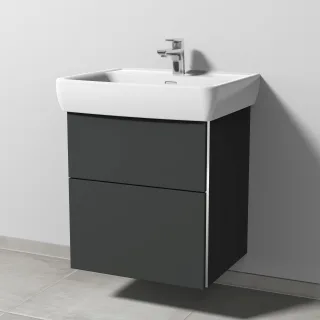 Sanipa 3way Waschtischunterbau zu Laufen Pro A Waschtisch mit 2 Auszügen, Graphit-Matt BP7561B