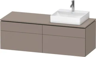 Duravit L-Cube Konsolenwaschtischunterbau wandhängend Basalt Matt 1420x550x482 mm - LC4870R43430000 LC4870R43430000