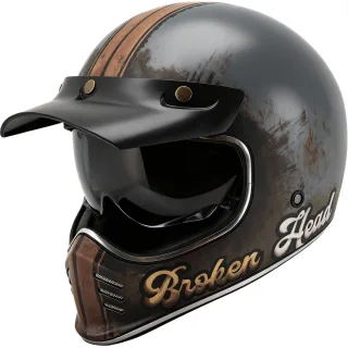 Broken Head Retro Helm Rusty Rebel