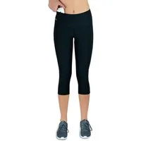 Formbelt Laufhose Damen 3/4 Capri Leggings mit Handytasche, hoher Bund & Quick Dry Damen 3/4 Sporthose blickdicht, hoher Bund, atmungsaktiv, Quick Dry