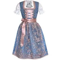 Alpenmärchen Dirndl Kinderdirndl Elaine in blau - ALM-K1046