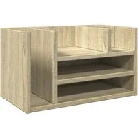 vidaXL Organizer Schreibtisch-Organizer Sonoma-Eiche 44,5x24x25 cm Holzwerkstoff