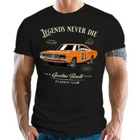 GASOLINE BANDIT® T-Shirt für US-Cars Classic Oldtimer Fans - V8 Legends never die - Charger