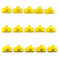 Waldfelsen Spiel – Holz-Figuren Spielfiguren Ersatz passend für Die Siedler von Catan, Spielmaterial, Verschiedene Farben