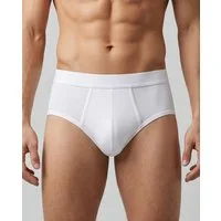Stahlbogg Slip Herren klassischer weißer Doppelripp Slip, 3er Pack (Spar-Set)