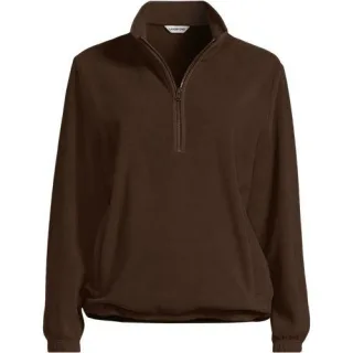 Anyweather Fleece-Pullover mit Reißverschluss für Damen, Damen, size: regular, Elfenbein, Polyester, by Lands' End