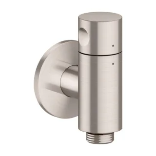 hansgrohe AXOR One Wandanschluss Stop 48781800 mit Absperrventil, Edelstahl Finish