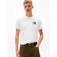 Tommy Jeans T-Shirt TJM SLIM FIT ESSENTIAL FLAG mit Rundhalsausschnitt