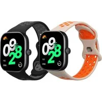 kwmobile 2x Uhrenarmband für Xiaomi Redmi Watch 4 Armband Smartwatch, 2-tlg., Fitnesstracker Band Set aus TPU Silikon - Ersatzarmband Smartwatch