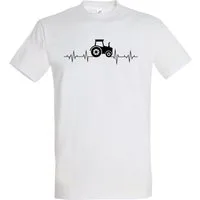 Youth Designz T-Shirt Heartbeat Traktor Herren Print Shirt Statement Geschenk für Männer mit trendigem Frontprint