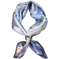 Moschen-Bayern Halstuch Halstuch Damen Nickituch Seidentuch Seidenhalstuch Hellblau
