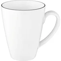 Seltmann Weiden Becher Lido Black Line, 1-tlg., Porzellan, Becher mit Henkel Tambel 0,35 l