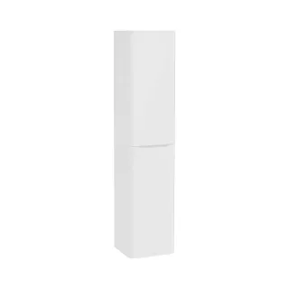 VitrA New Integra Round Hochschrank mit 2 Türen 40 x 37 x 180 cm (BxTxH) Weiß Hochglanz,70068 70068