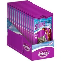 Whiskas WHISKAS® Sticks Packung Reich an Lachs 14 x 6 x 6g, Snack für: Katze