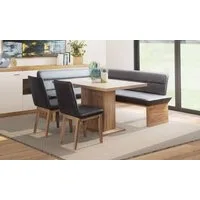 OTTO home Eckbankgruppe Beluna + Cross Essecke Sitzgruppe Eckbank Küchenbank, (Set, 4-tlg., Eckbank, 2 Stühle und Tisch), Sitzgruppe Esszimmer Stühle Tisch und Bank bequem gepolstert