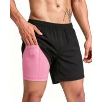 MaaMgic Laufshorts Herren 2-in-1 atmungsaktiv Trainingsshorts Stretch kurz Sporthose (1-tlg)