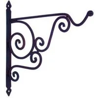 Casa Moro Blumenampel Marokkanischer Eisen Wandhaken mit Rost Finish (rostbraun Laternen-Haken für Blumenampel Wand-Deko, Vintage Blumenhaken Dekoration Blumenhalter, L1733), Kunsthandwerk aus Marokko
