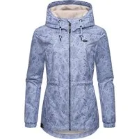 Ragwear Outdoorjacke Dankka Spring Wasserdichte Damen Jacke mit floralem Allover-Print