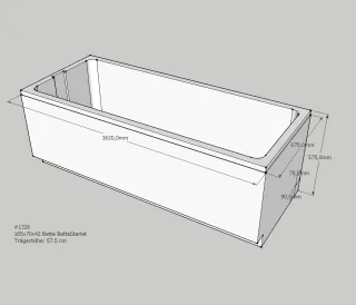 Neuesbad Wannenträger für Bette Starlet 165x70 SW11449
