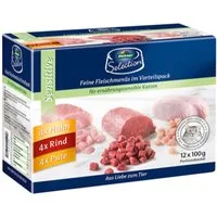 Dehner Premium Sensitive Multipack Huhn / Rind / Pute, 12 x 100 g Beutel Huhn, Nassfutter für: Katze, Nassfutter für ernährungssensible Katzen