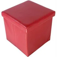 ECHTWERK Sitzwürfel StoreCube, Sitzhocker mit Stauraum, Sitzwürfel faltbar, ca. 38 x 38 x 38 cm, Kunstleder, Aufbewahrungsbox