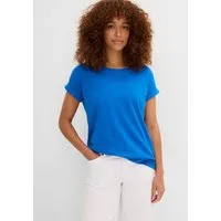 bonprix T-Shirt (1-tlg) lockere, figurumspielende Passform, Kurzarm, Rundhalsausschnitt
