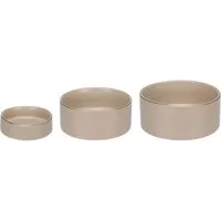 Flamingo Futternapf Futter- und Trinknapf Eram rund beige für Hunde