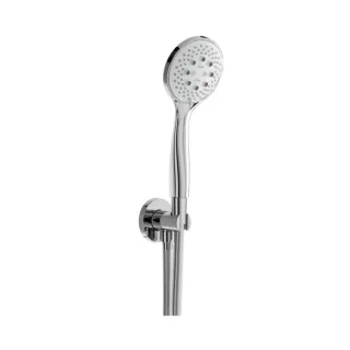 Herzbach Living Spa Wannenset 11.620225.4.01 chrom, mit Konushalter, Brauseanschlussbogen, 1.600mm, round