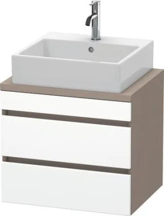 Duravit DuraStyle Konsolenwaschtischunterbau wandhängend Weiß & Basalt Matt 600x478x512 mm - DS53050 DS530501843