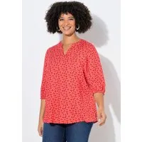 Angel of Style Longbluse Bluse A-Linie Viskose Herz-Muster 3/4-Ärmel