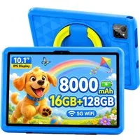 VASOUN TAB11 Kinder-Tablet 10 Zoll,128 GB,8000mAh Tablet (10.1", 128 GB, (Android,WiFi,Dual-Kamera,Bumper Kindersicherung,Elterliche Kontrolle)