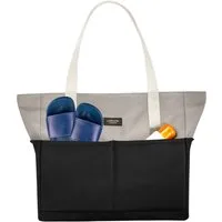 LARKSON Strandtasche Linn Strandtasche mit Reißverschluss (1-tlg), Große Beach Bag für Strand und Urlaub, Wasserabweisend