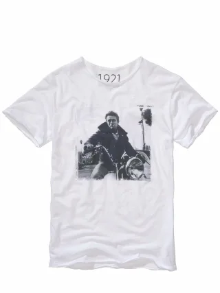 1921 T-Shirts Herren T-Shirt James Dean Weiß 100 % Baumwolle