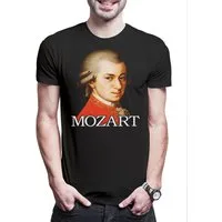 Urban Backwoods Print-Shirt Mozart Portrait Herren T-Shirt Wolfgang Amadeus Komponist Composer (1-tlg) Klassik Musik Klassische Classic