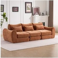 Leawin Sofa Sofas Wohnzimmer, modulares Sofa mit Schlaffunktion L-Form, Werkzeuglos montierbar, wandelbar & ideal für kleine Räume